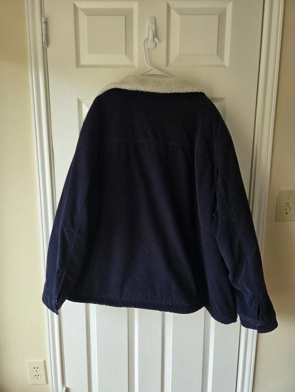 Levi's Men's Corduroy Fleece Jacket 5XL Navy Full Zip Logo Big and Tall